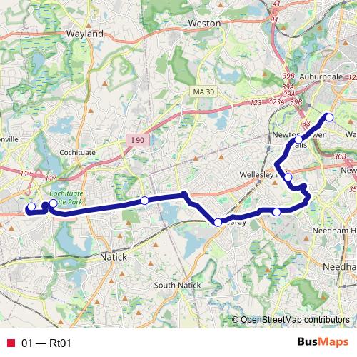 01 bus Line Map