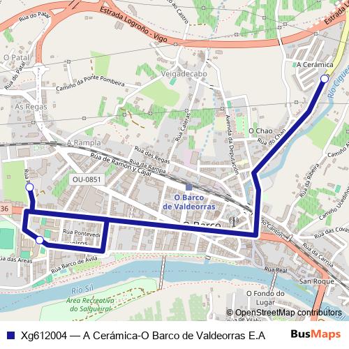 Xg612004 bus Line Map