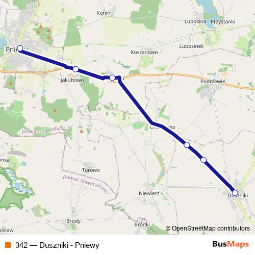 342 bus Line Map