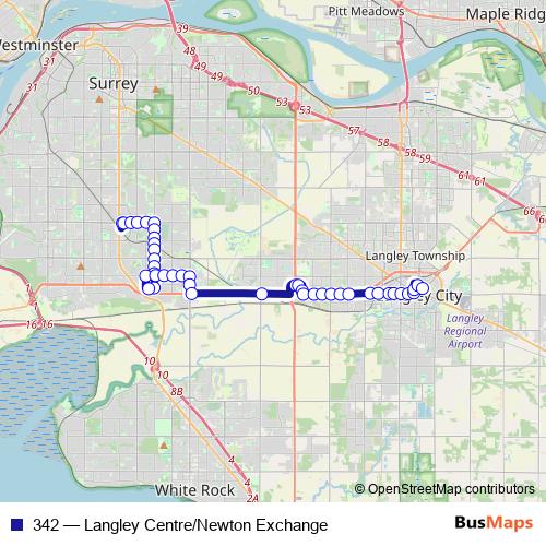 342 bus Line Map