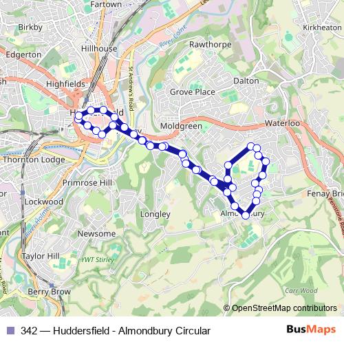 342 bus Line Map