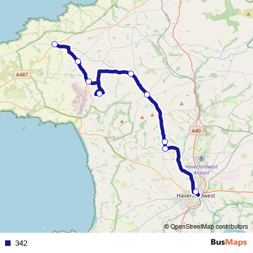 342 bus Line Map