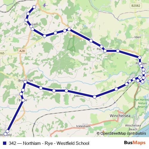 342 bus Line Map