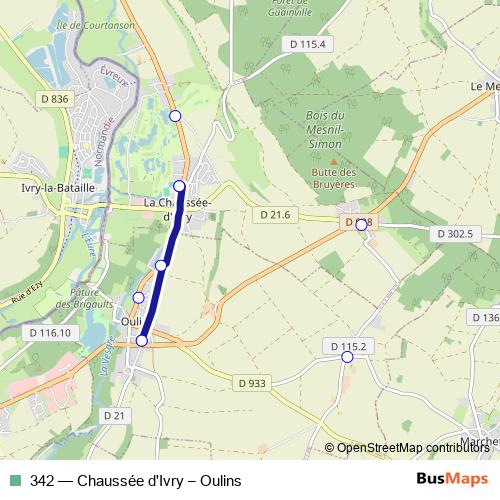 342 bus Line Map