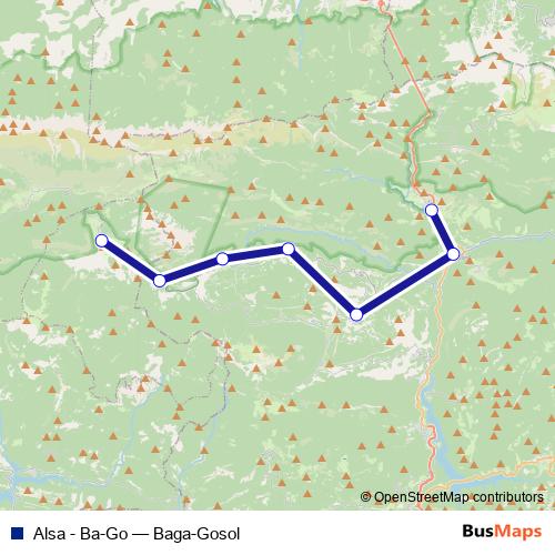Alsa - Ba-Go bus Line Map