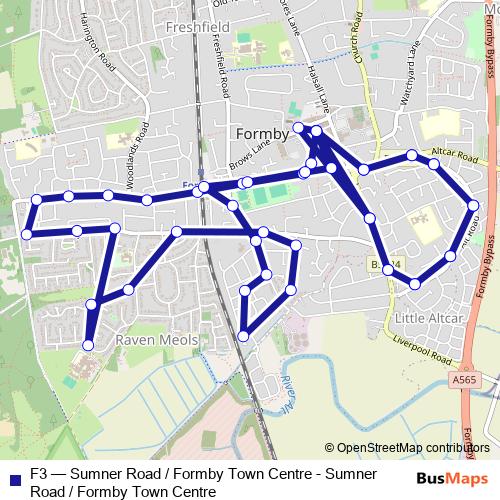 F3 bus Line Map