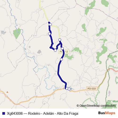 Xg643006 bus Line Map