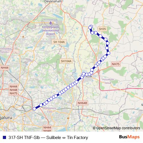 317-SH TNF-Slb bus Line Map