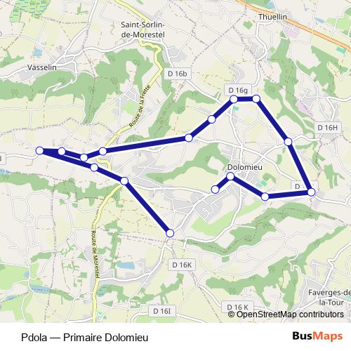 Pdola bus Line Map