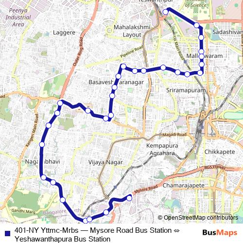 401-NY Yttmc-Mrbs bus Line Map