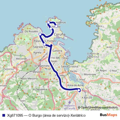 Xg871095 bus Line Map