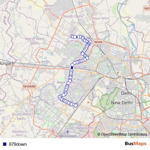 879down bus Line Map