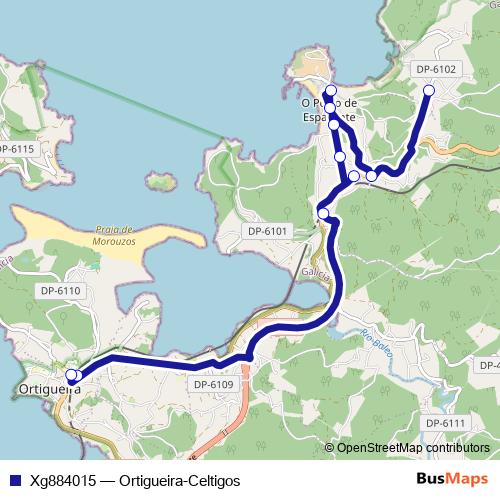 Xg884015 bus Line Map