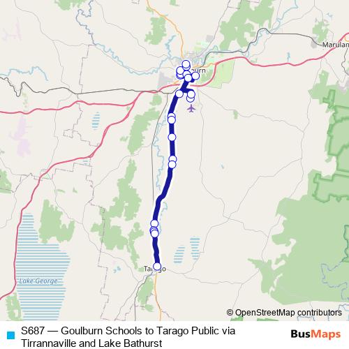 S687 bus Line Map