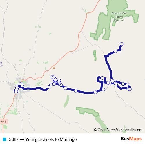S687 bus Line Map