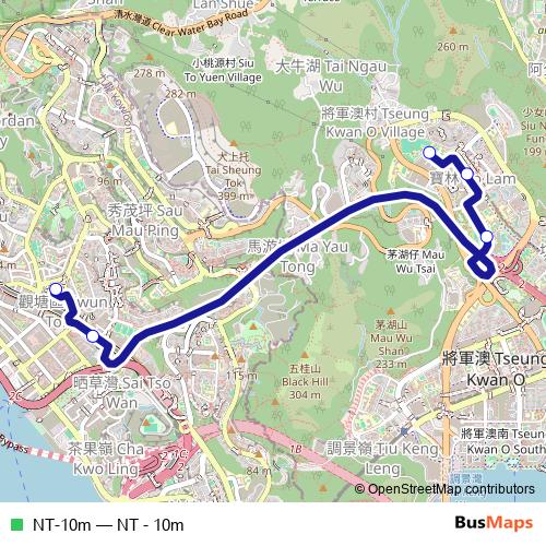 NT-10m bus Line Map