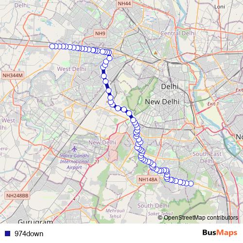 974down bus Line Map