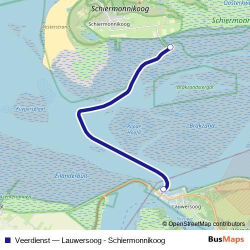 Veerdienst ferry Line Map
