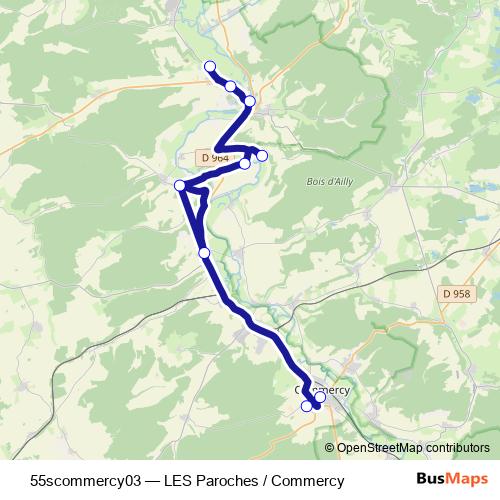 55scommercy03 bus Line Map