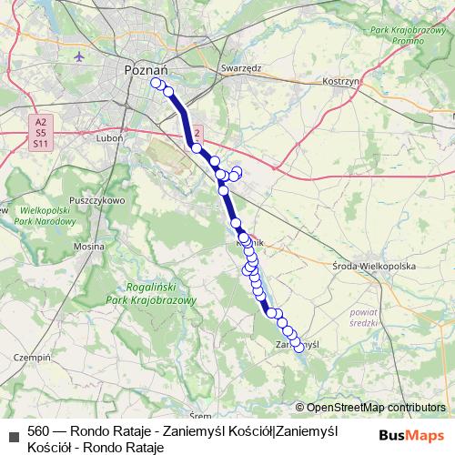 560 bus Line Map