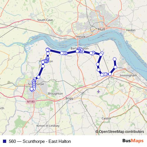 560 bus Line Map