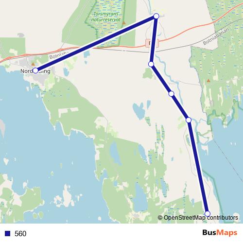 560 bus Line Map