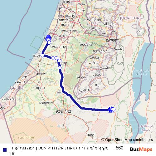 560 bus Line Map