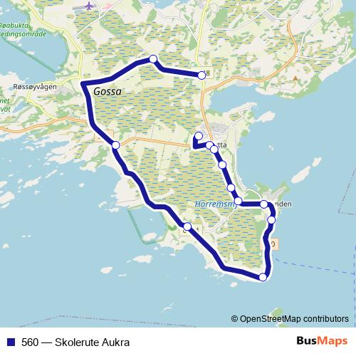 560 bus Line Map
