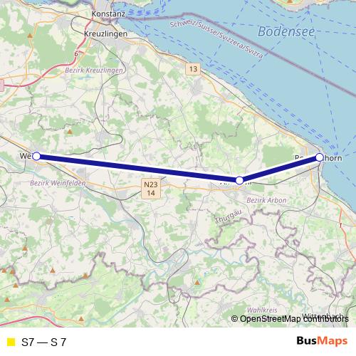 S7 rail Line Map