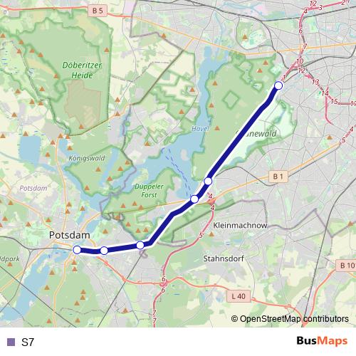 S7 rail Line Map