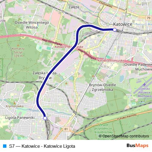 S7 rail Line Map