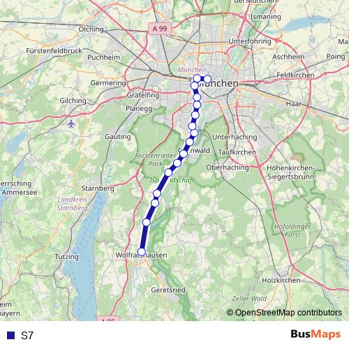 S7 rail Line Map