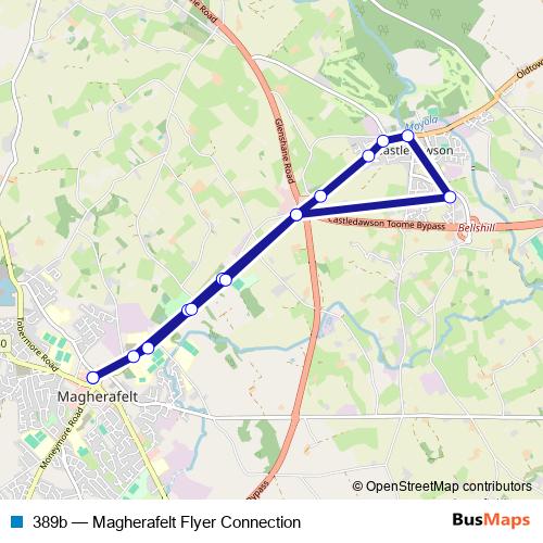 389b bus Line Map