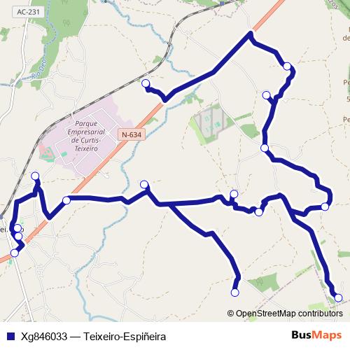Xg846033 bus Line Map