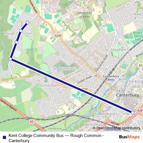 Kent College Community Bus bus Line Map
