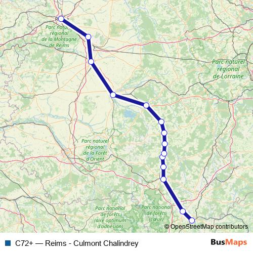 C72+ rail Line Map