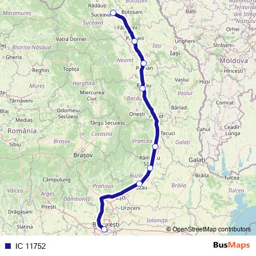 IC 11752 rail Line Map