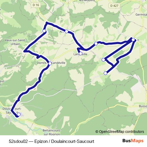 52sdou02 bus Line Map