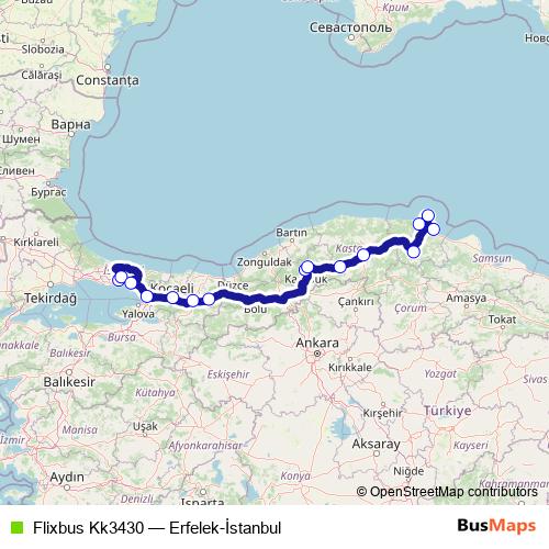 Flixbus Kk3430 bus Line Map