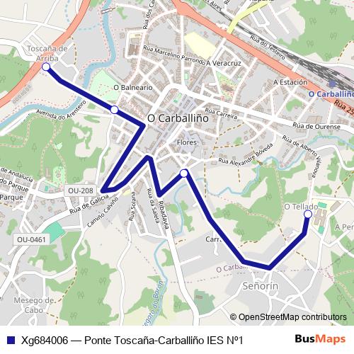 Xg684006 bus Line Map