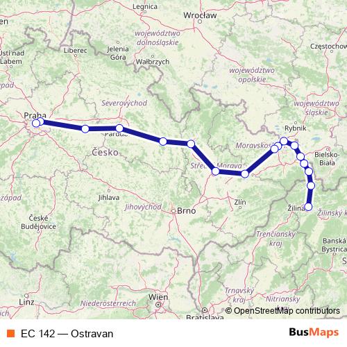 EC 142 rail Line Map