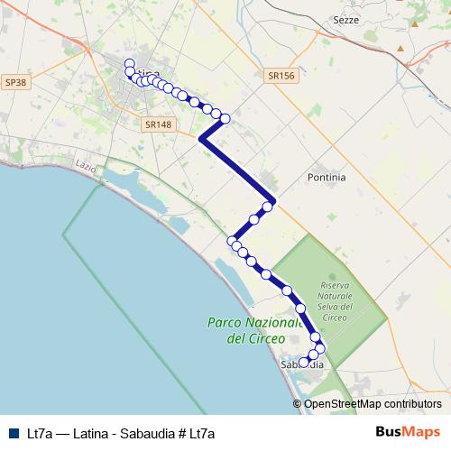 Lt7a bus Line Map