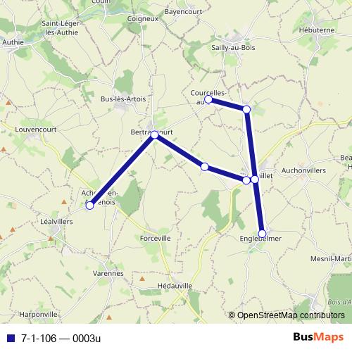 7-1-106 bus Line Map