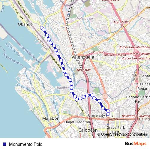 Monumento Polo bus Line Map