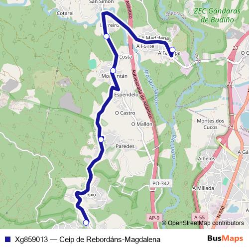 Xg859013 bus Line Map