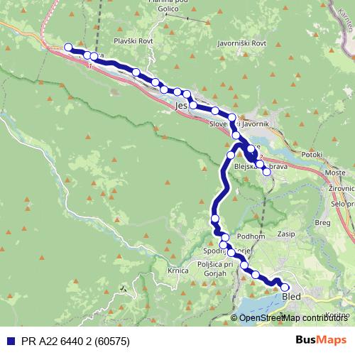 PR A22 6440 2 (60575) bus Line Map
