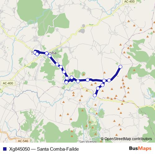 Xg845050 bus Line Map