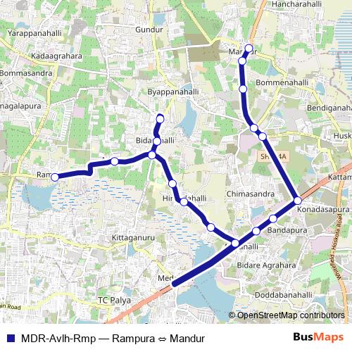 MDR-Avlh-Rmp bus Line Map