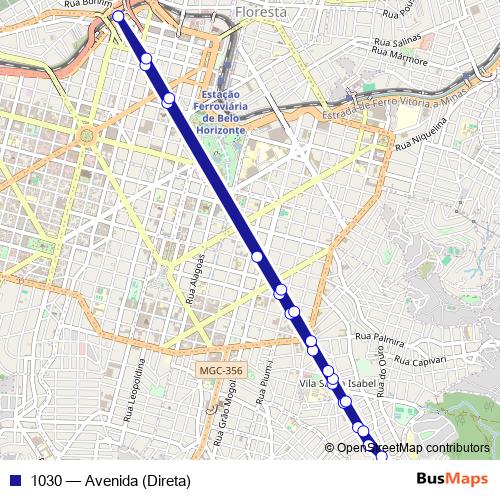 1030 bus Line Map