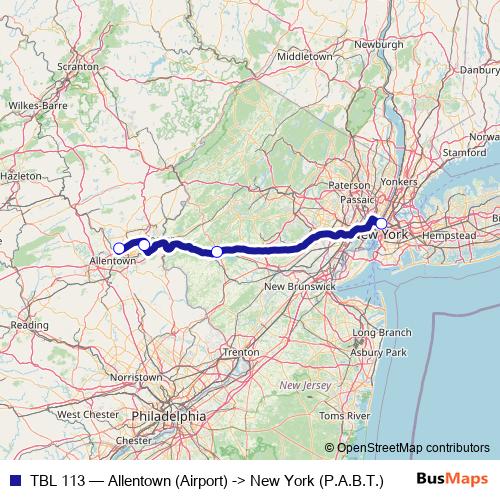 TBL 113 bus Line Map